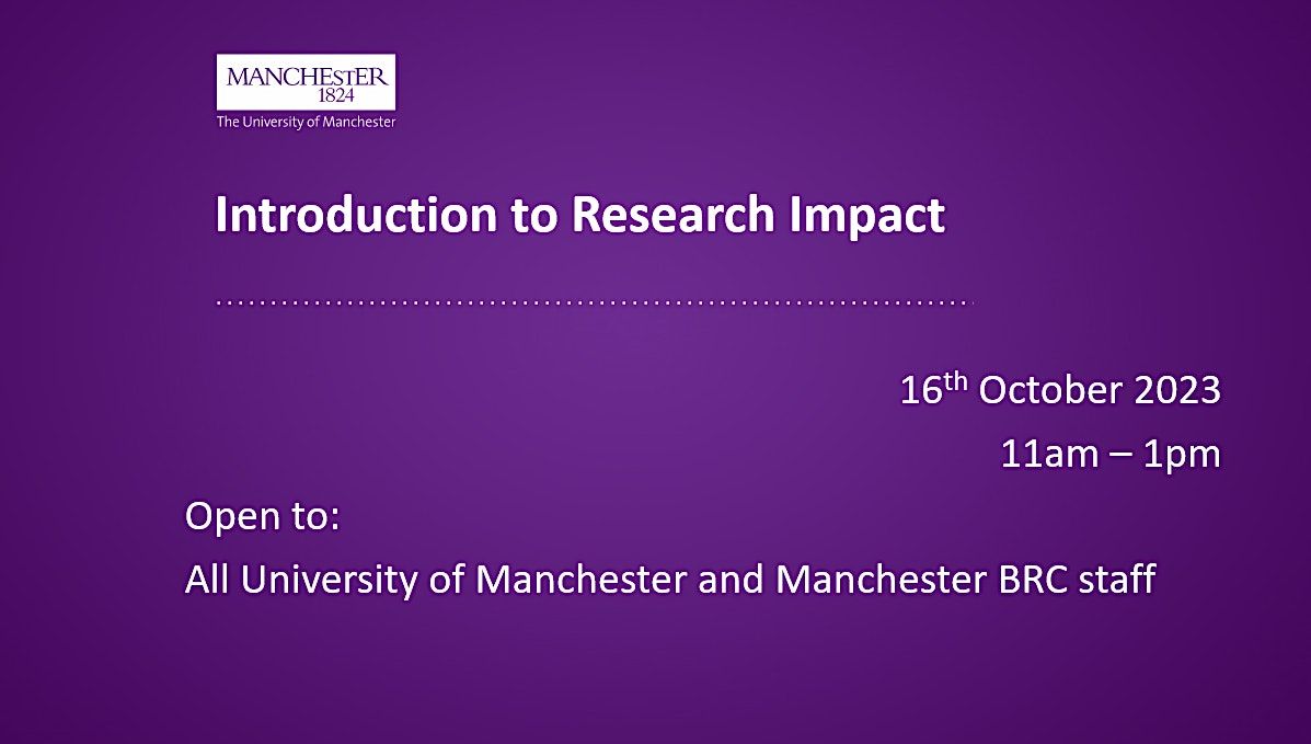 Introduction to Research Impact training session