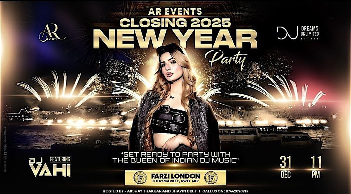 NEW YEAR'S EVE 2025, MASSIVE GRAND BOLLYWOOD PARTY, AR EVENTS