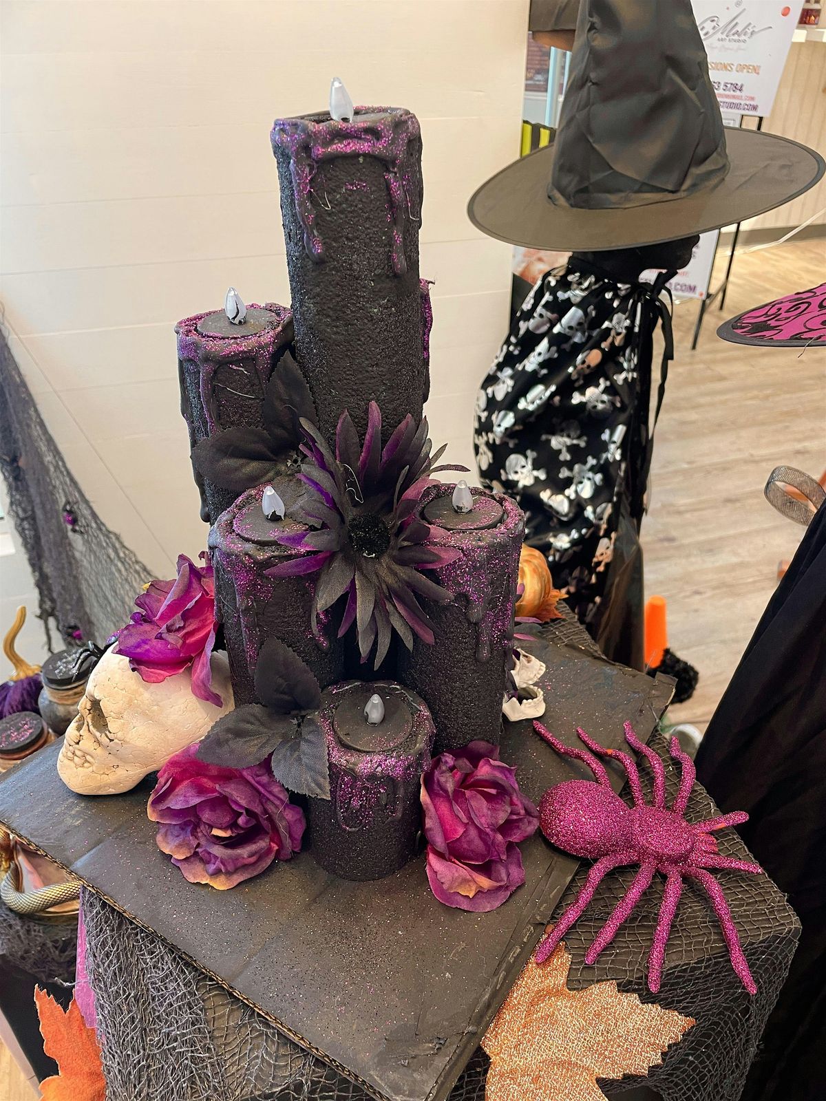 Spooktacular Crafts @ Mali's Art Studio - Gothic Candle Stands