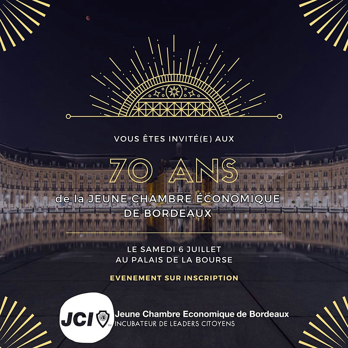 Soir\u00e9e des 70 ans de la Jeune Chambre Economique de Bordeaux
