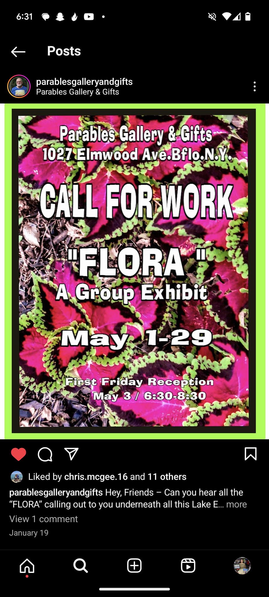 First Friday at Parables Gallery & Gift Shop: Flora