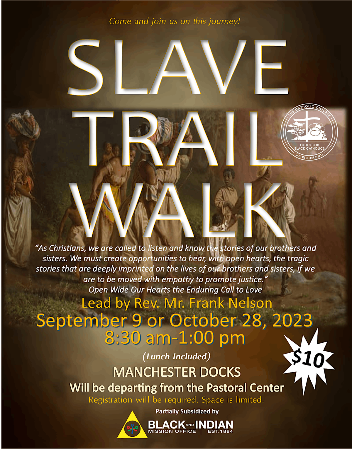 Slave Trail Walk | Office for Black Catholics October 12, 2024