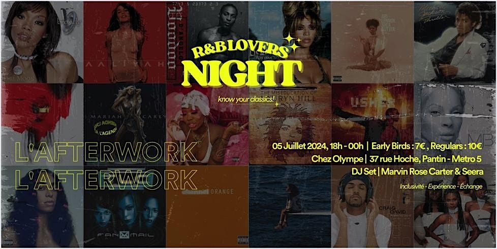 L'AGENDA AFTERWORK : R&B LOVERS NIGHT
