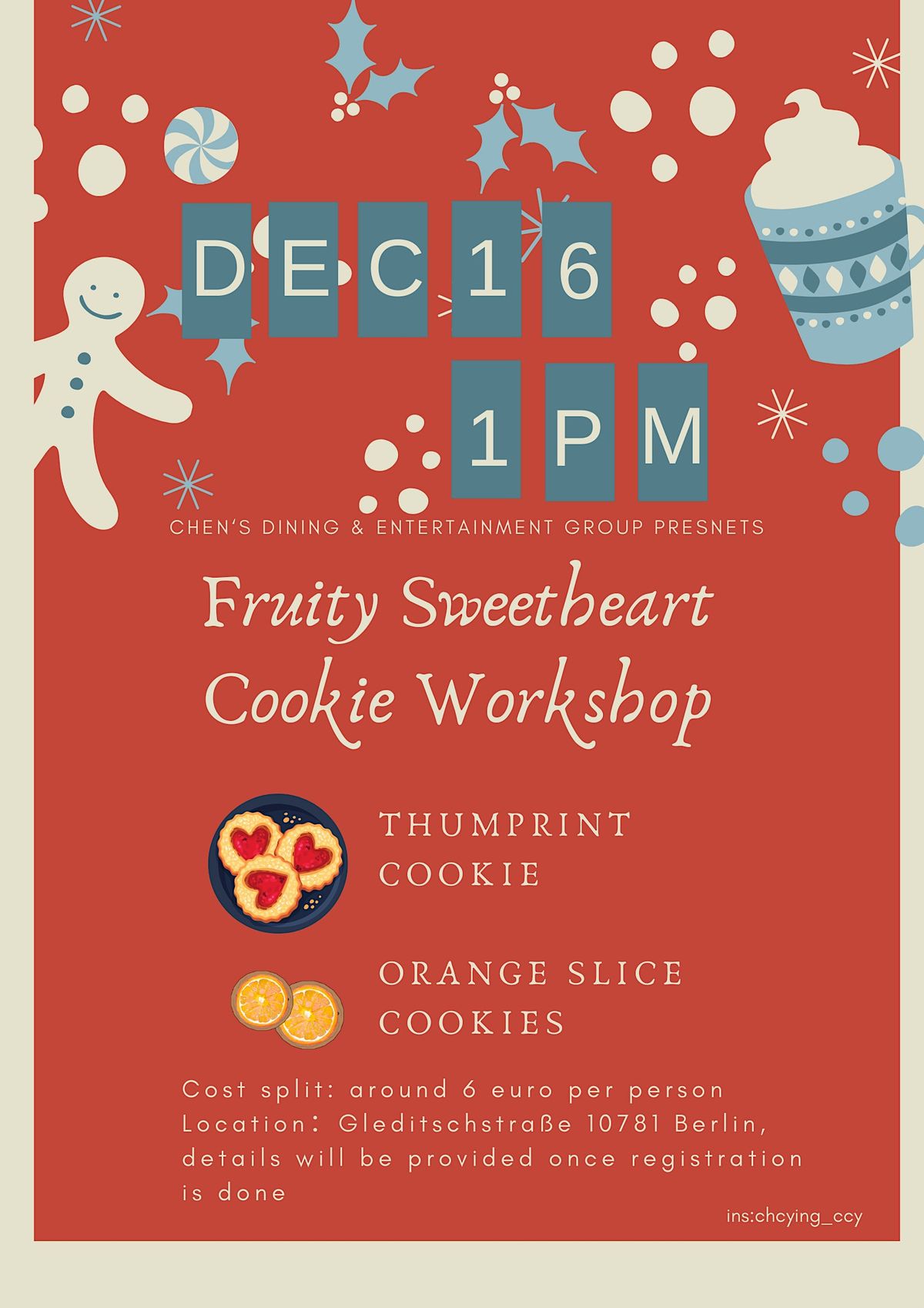 Fruity Sweetheart  Xmas Cookies Workshop