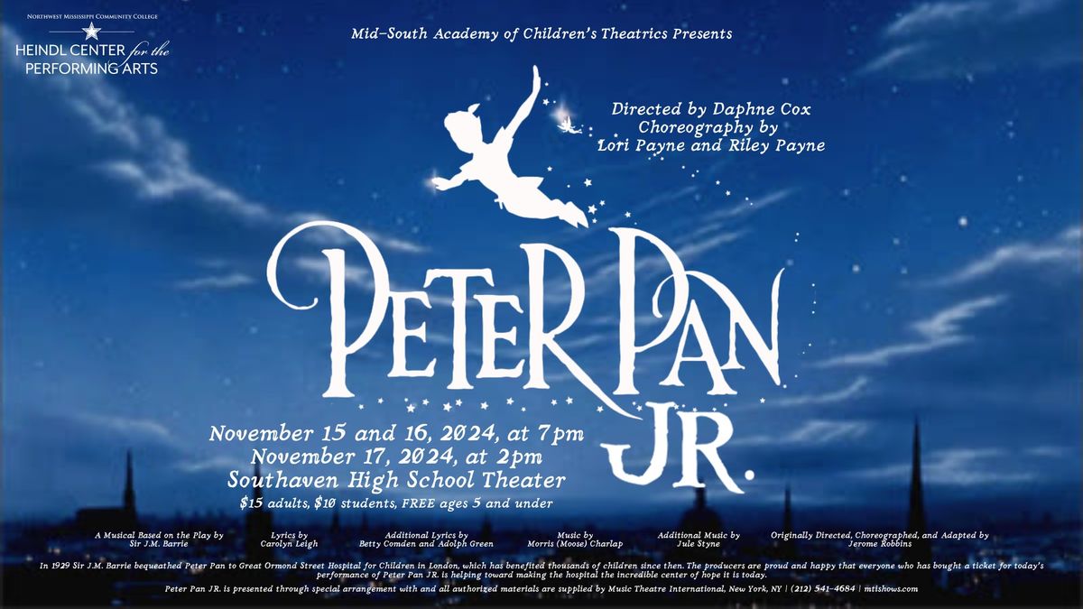 Peter Pan, Jr. Presented by Mid-South Academy for Children's Theatrics