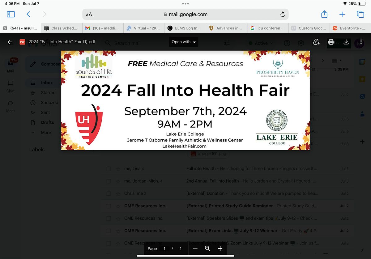 2nd Annual \u201cFall Into Health\u201d Fair