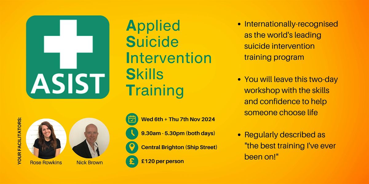 ASIST: Applied Suicide Intervention Skills Training (two-day workshop)