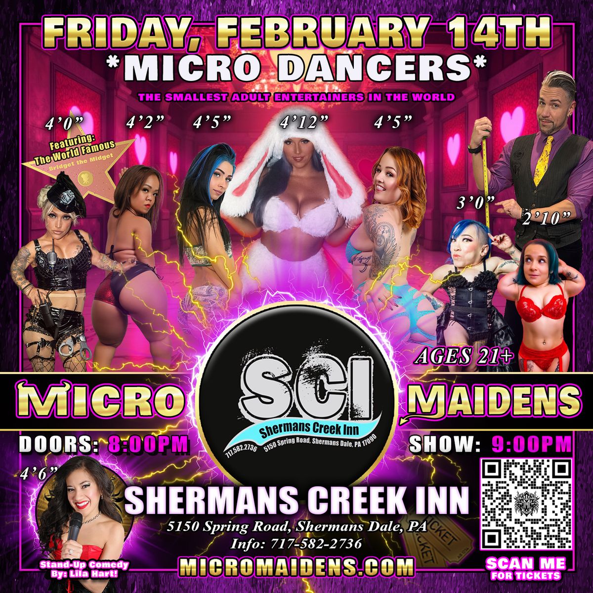 Shermans Dale, PA - Micro Maidens: The Show @Sherman's Creek Inn "Life's Too Short to Miss This!"