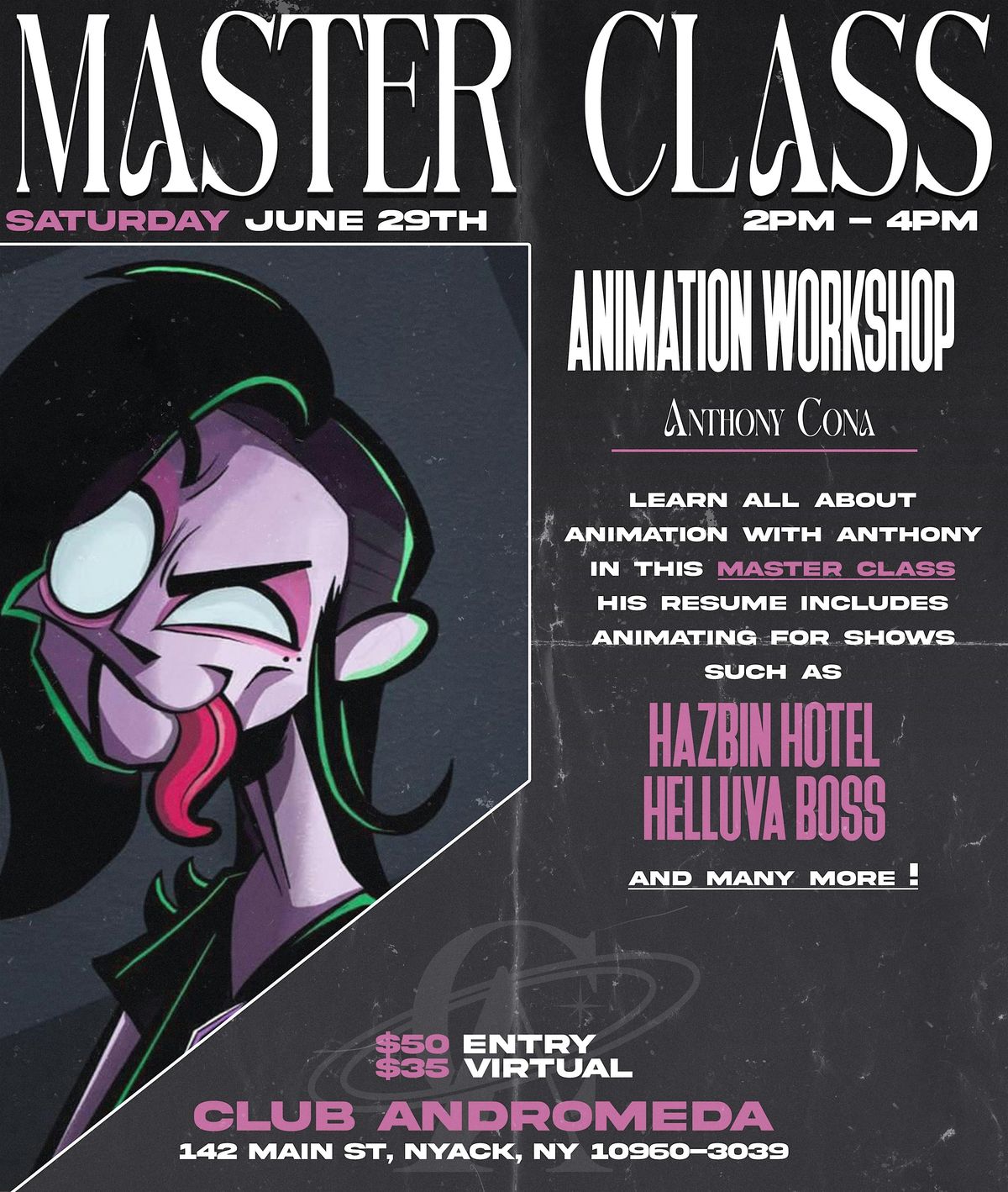 Master Class: Anthony Cona (Animator)