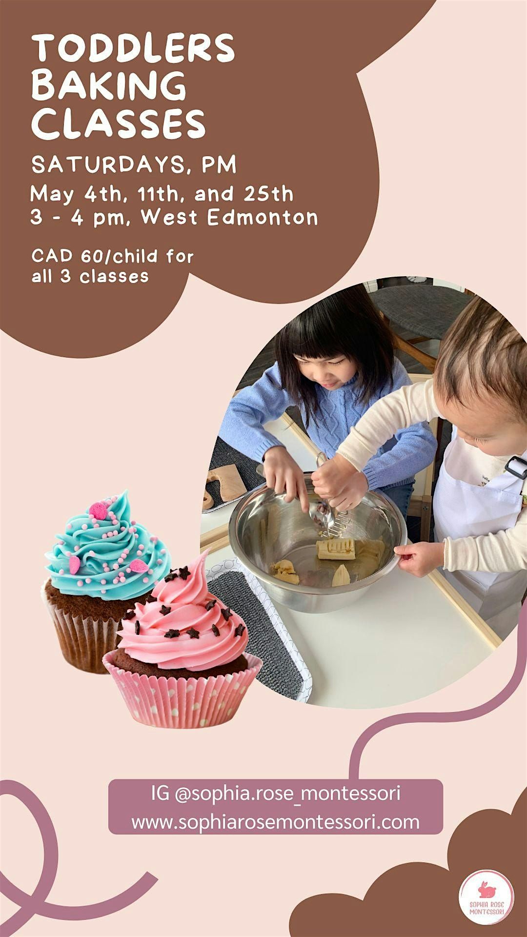 Toddlers Baking Classes Saturdays series (May - afternoon)