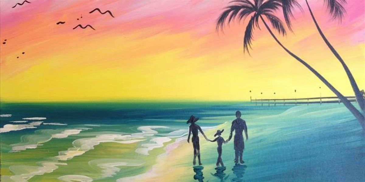 Family Beach Stroll - Paint and Sip by Classpop!\u2122