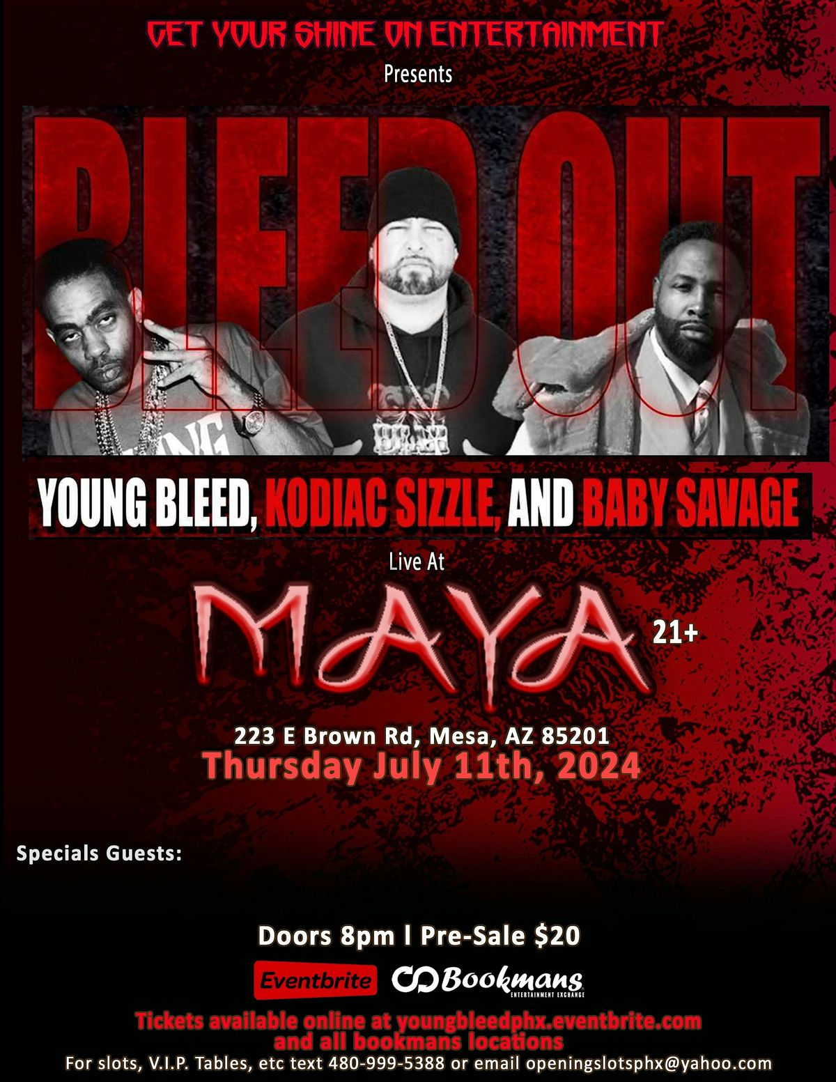 Young Bleed live Thursday July 11th in Phoenix@The Maya in Mesa 21+