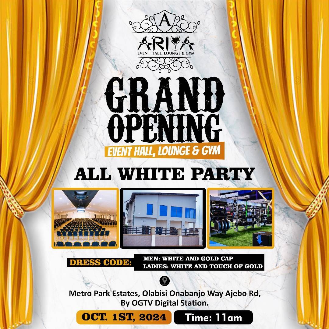 ARIYA EVENT HALL, LOUNGE & GYM GRAND OPENING