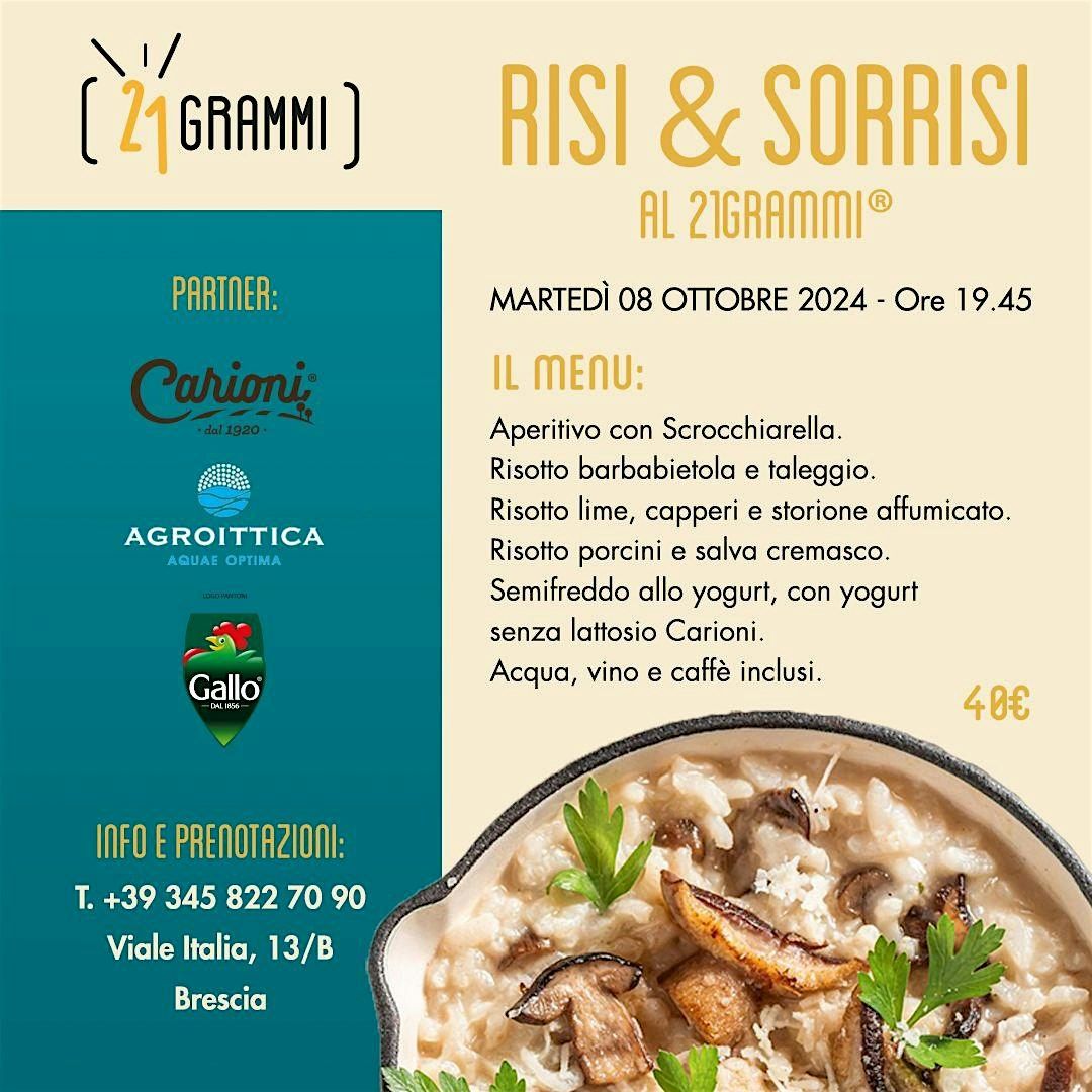 RISI & SORRISI CENA DI BENEFICEZA AL 21GRAMMI