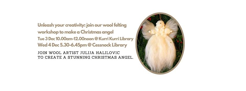 Join our wool felting workshop to make a Christmas angel.