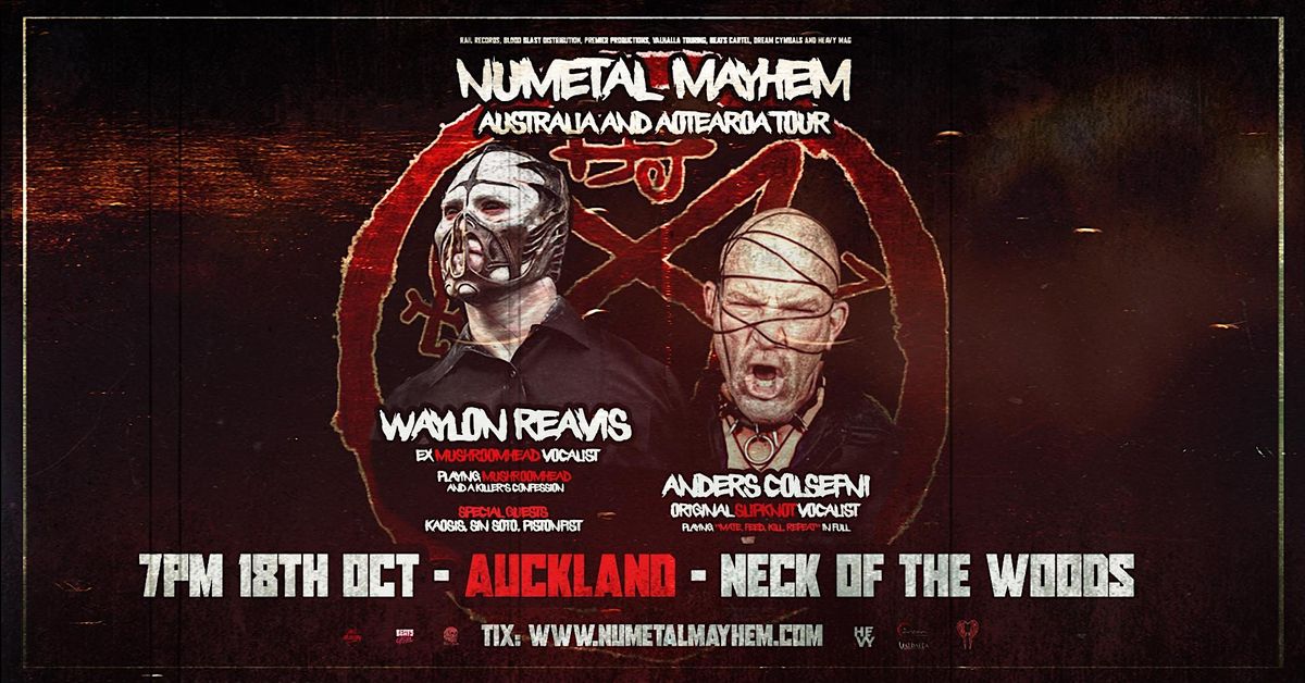 Numtal NUMETAL MAYHEM TOUR FEATURING WAYLON REAVIS AND ANDERS COLSEFNI, Neck ...
