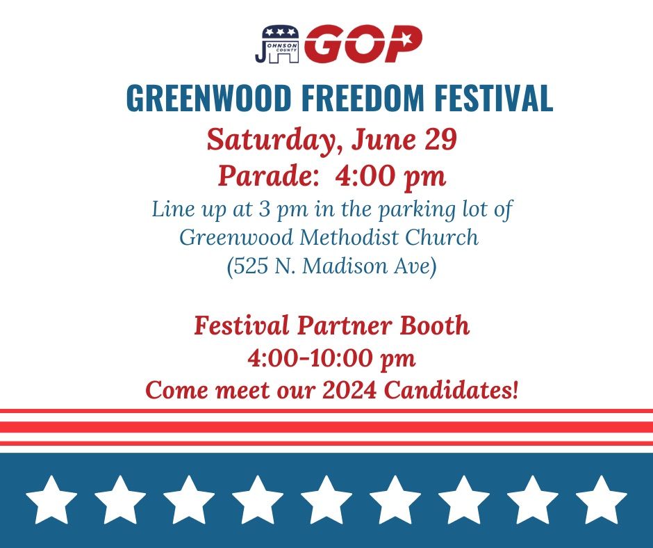 Greenwood Freedom Festival Parade and Booth