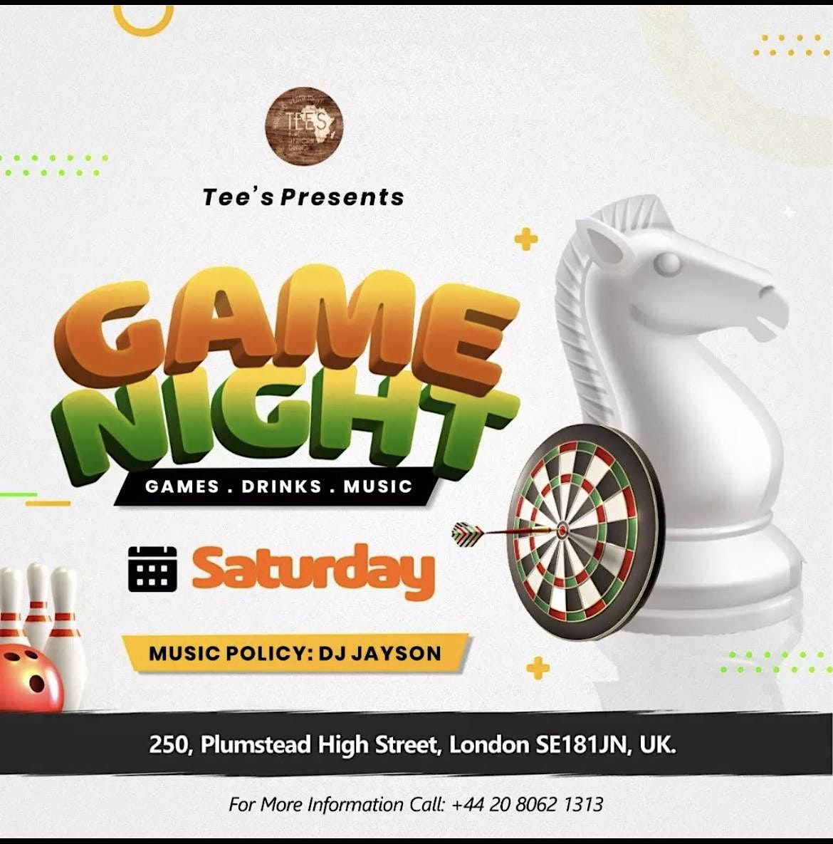 Tee's  Saturday games night