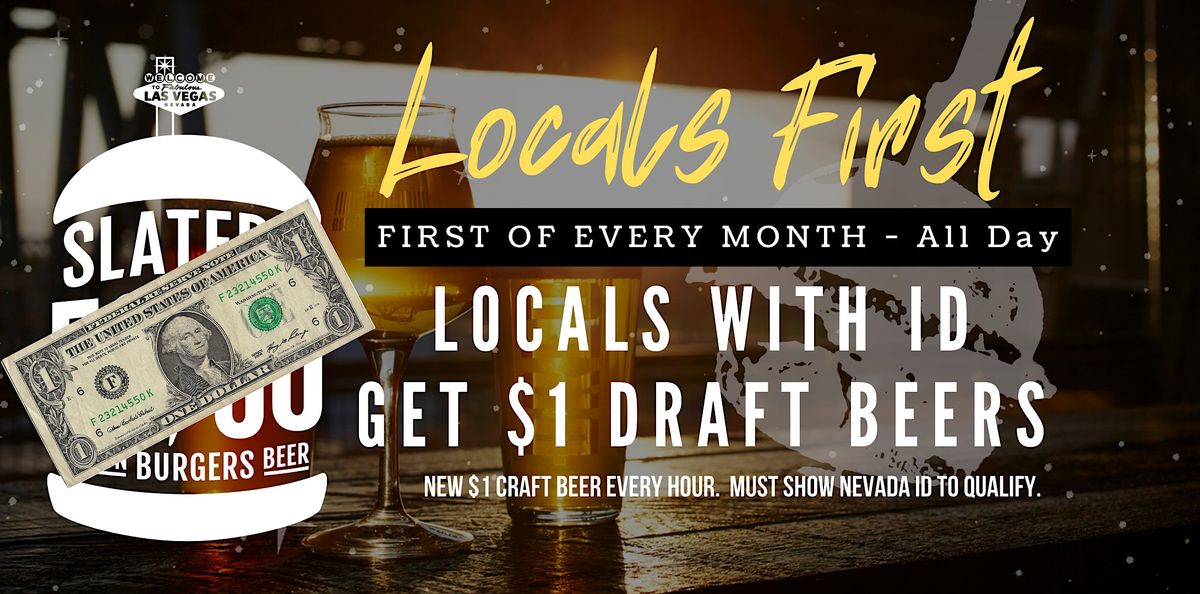 Locals FIRST - $1 Craft Beers All Day - Slater's 50\/50 Lake Mead