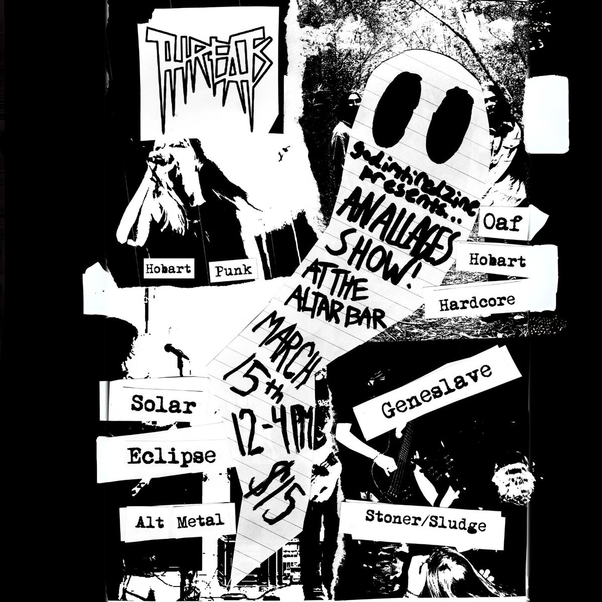 THREATS, Geneslave, OAF + Solar Eclipse (AA SHOW)