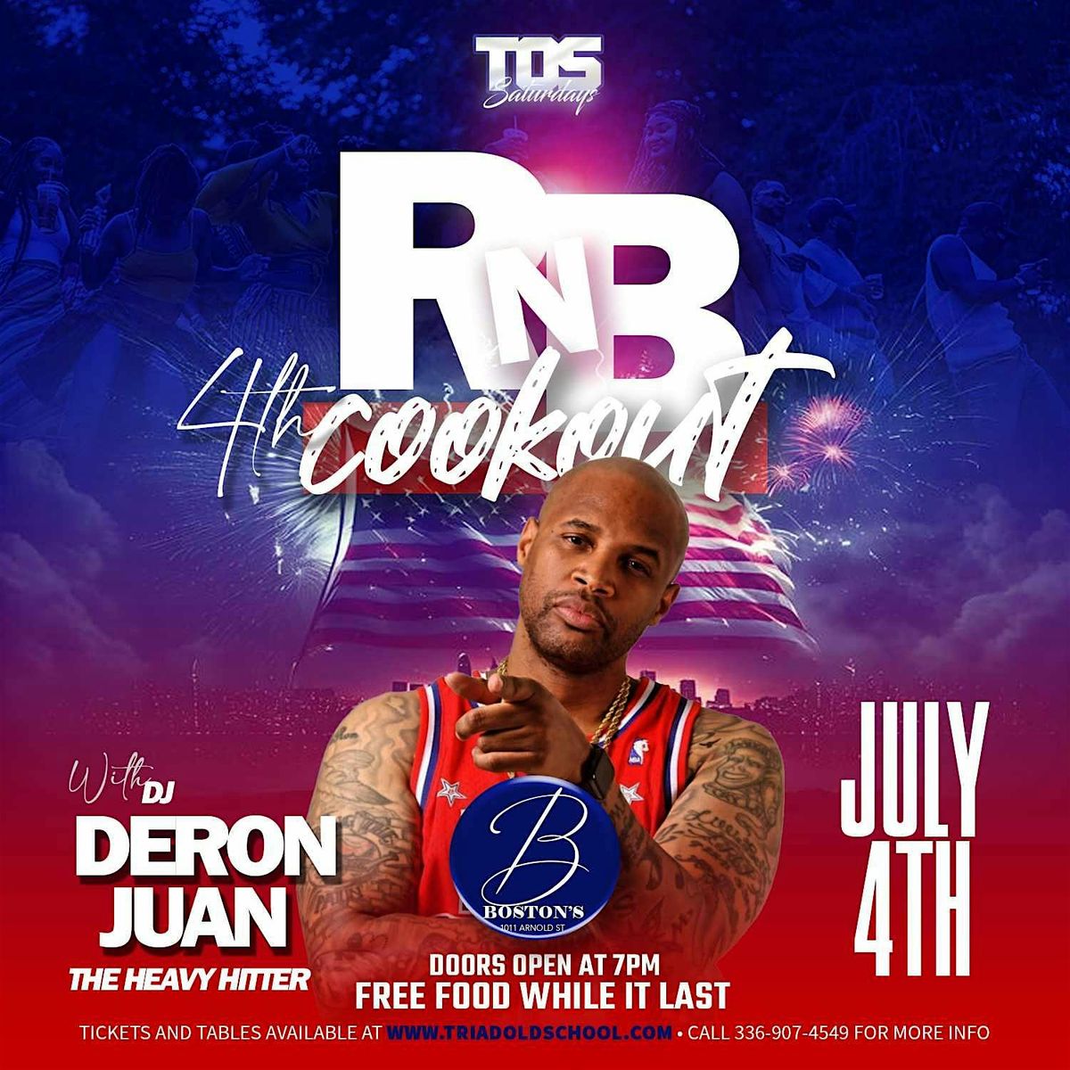 THE TOS RnB COOKOUT ON THE 4TH!