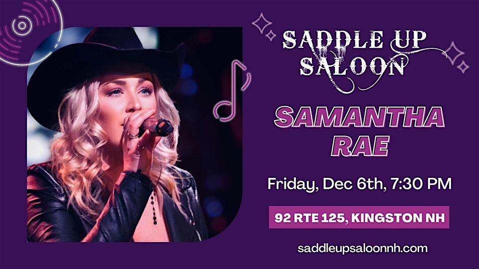 Samantha Rae Acoustic at Saddle Up Saloon