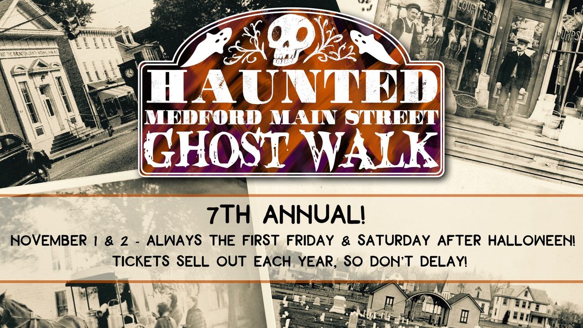 Haunted Ghost Walk on Main Street in Medford