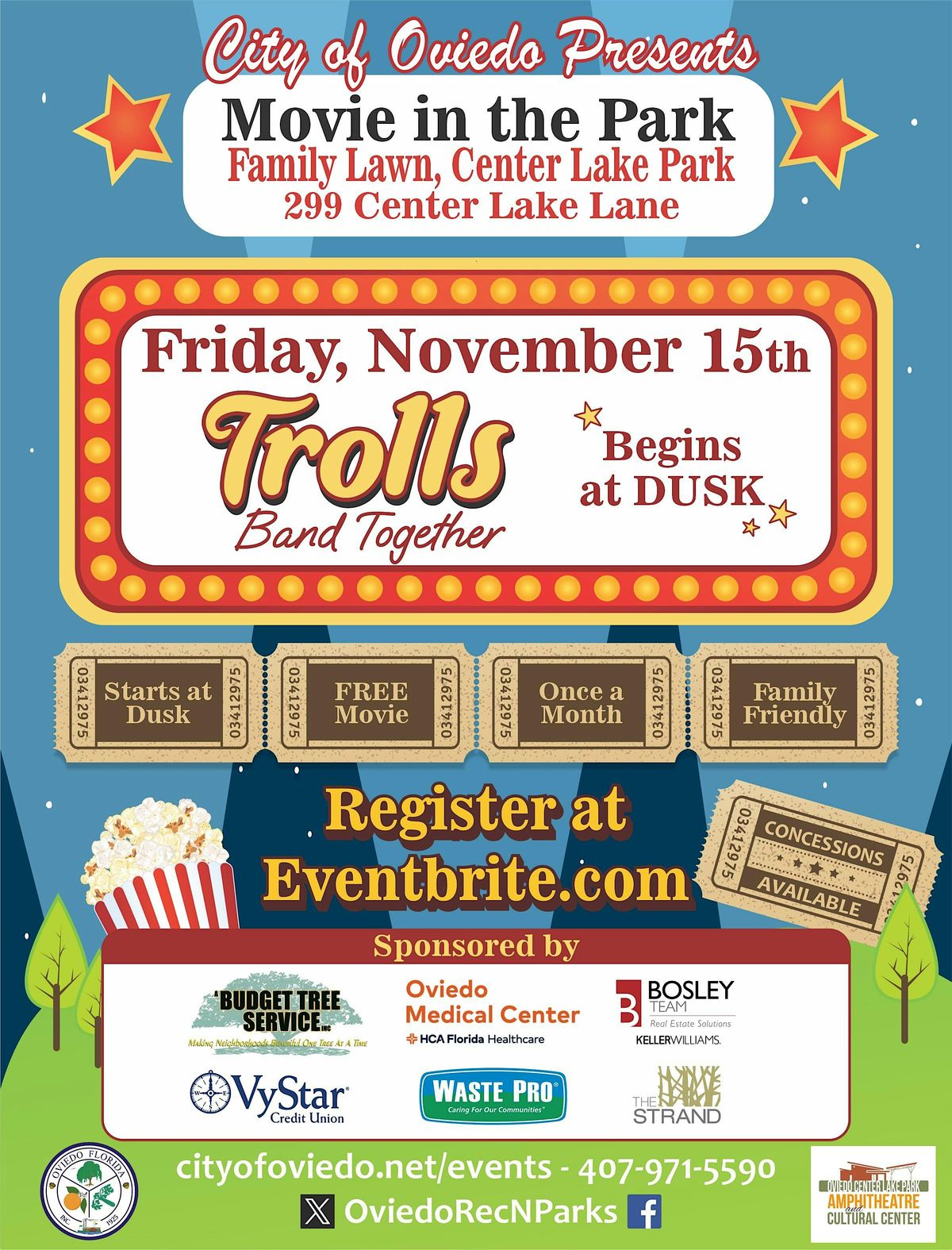 November  Movie Night in The Park: Trolls Band Together