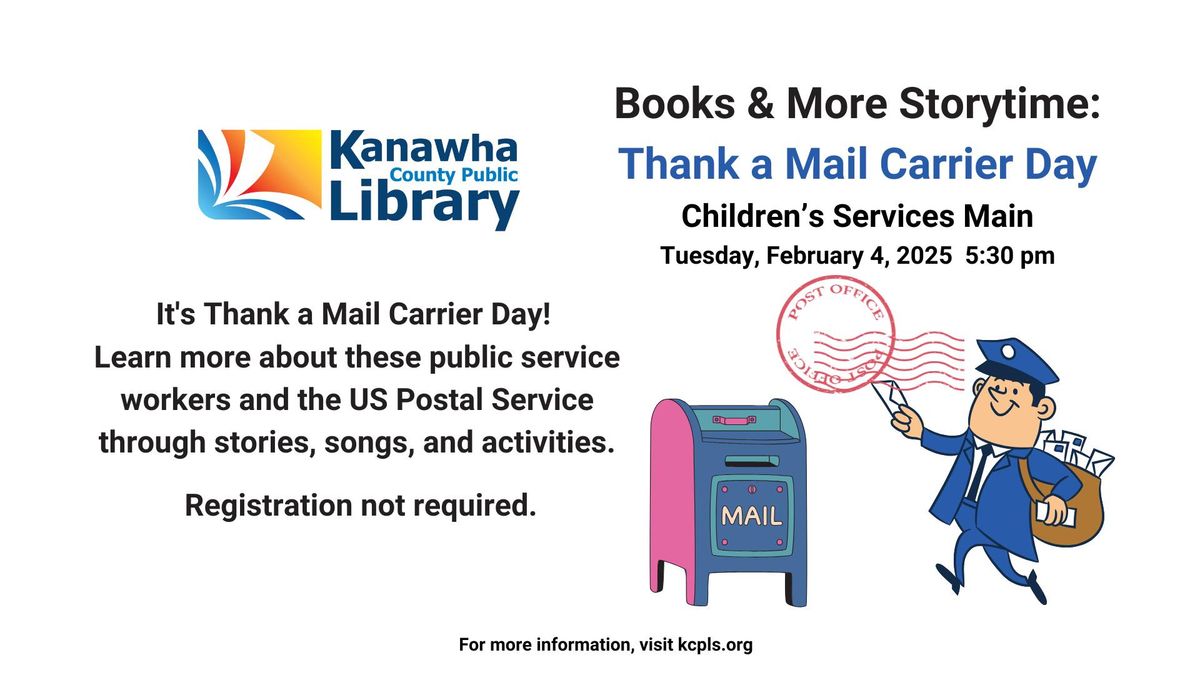 Books & More Storytime: Thank a Mail Carrier Day