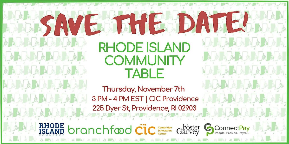 Branchfood's Rhode Island Community Table - Helping Food Businesses Scale