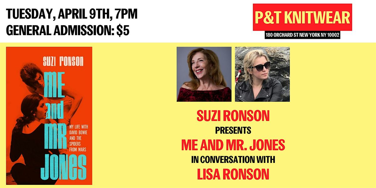 Suzi Ronson presents Me and Mr. Jones, feat. Lisa Ronson, P&T Knitwear ...