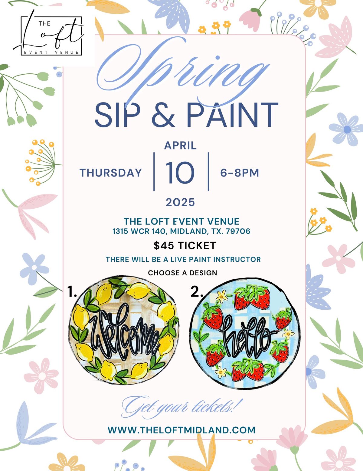 Spring Sip & Paint Party