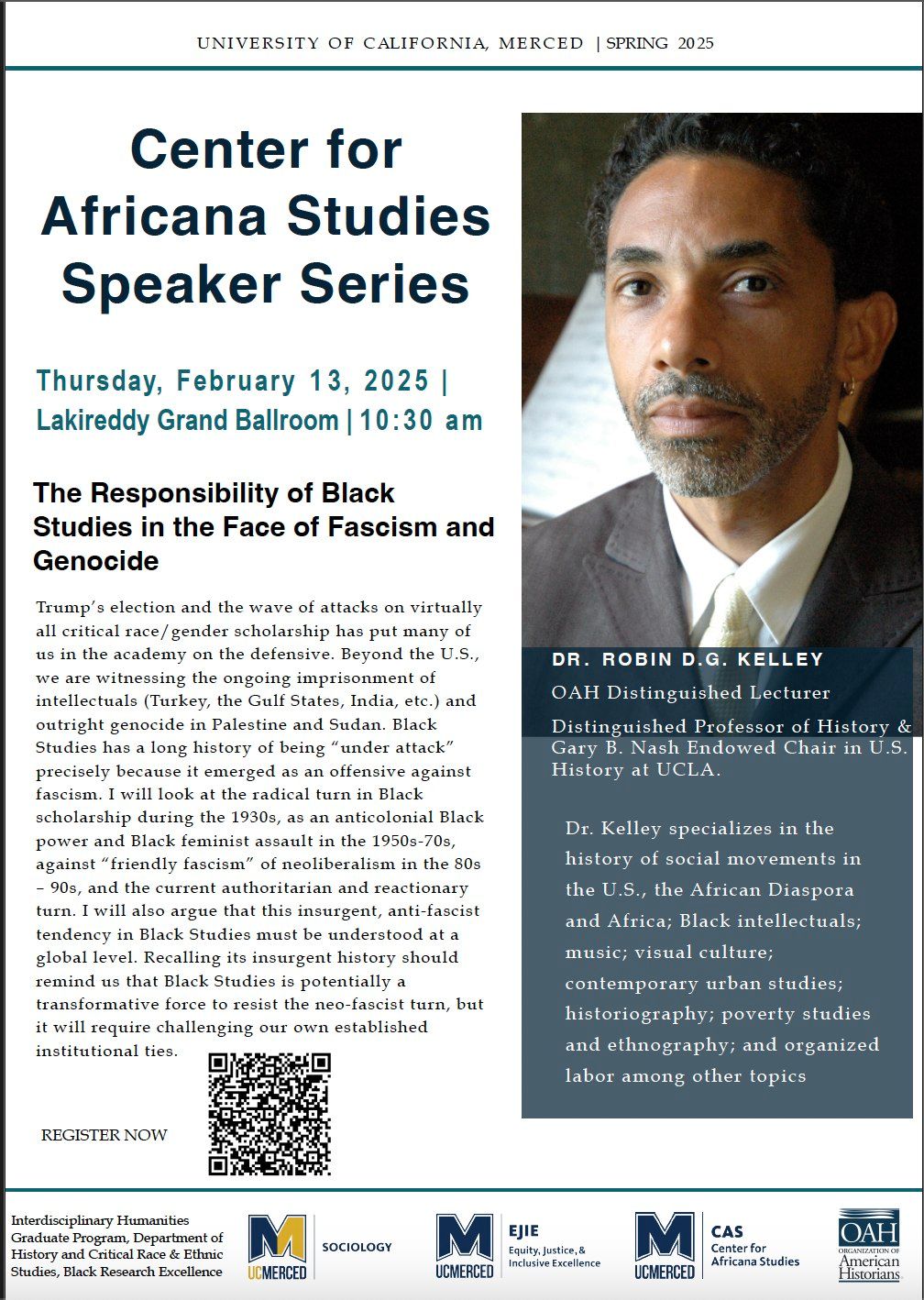 OAH Distinguished Lecture: The Responsibility of Black Studies in the Face of Fascism and Genocide