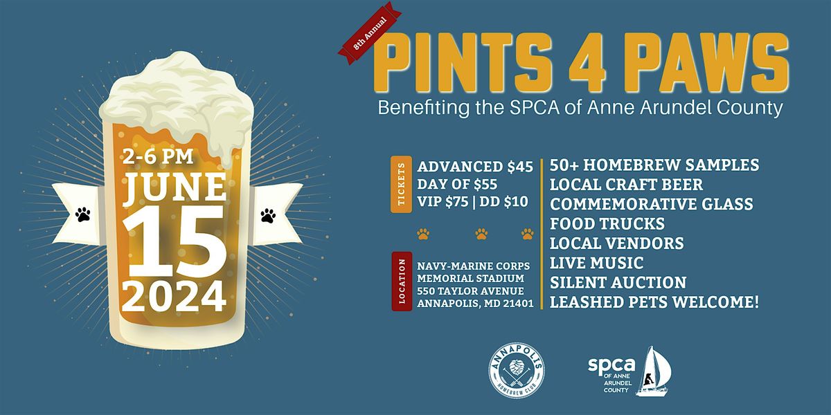 8th Annual Pints 4 Paws Homebrewing and Craft Beer Festival