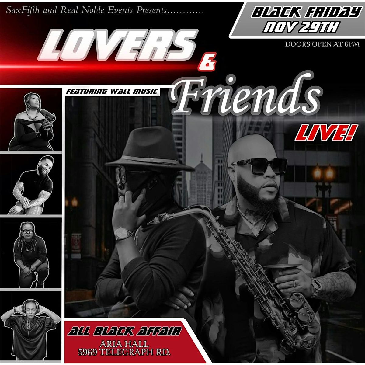 SaxFifth & Real Noble Events Presents: \u201cLovers & Friends Live!\u201d