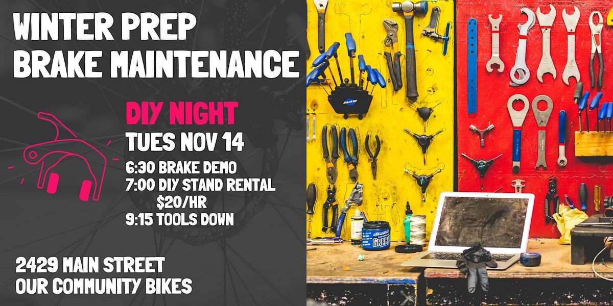 DIY Nights: Bike Repair Stand Rental & Workshops