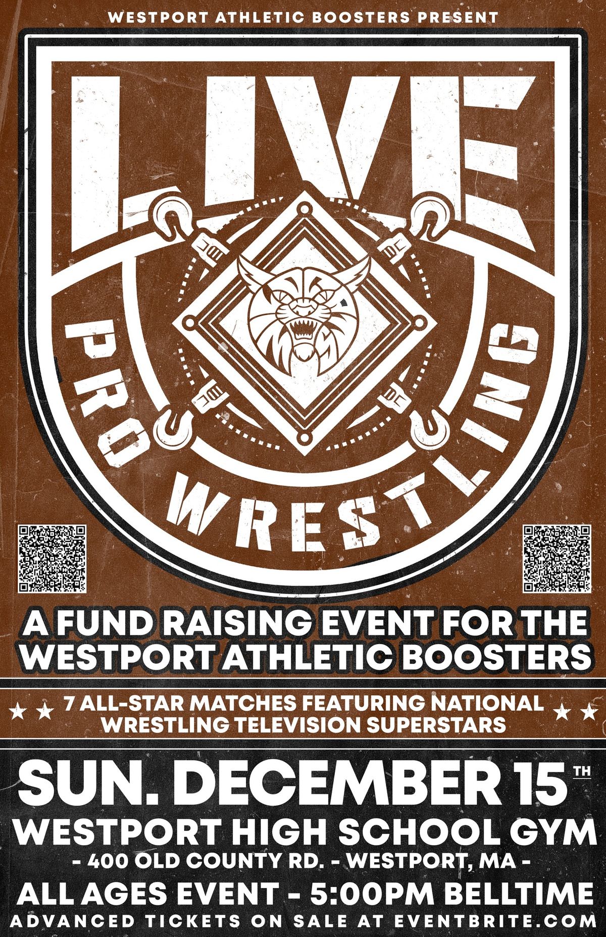 LIVE Pro Wrestling FUNDRAISER for Westport Athletic Boosters "Westport-Mania 2"