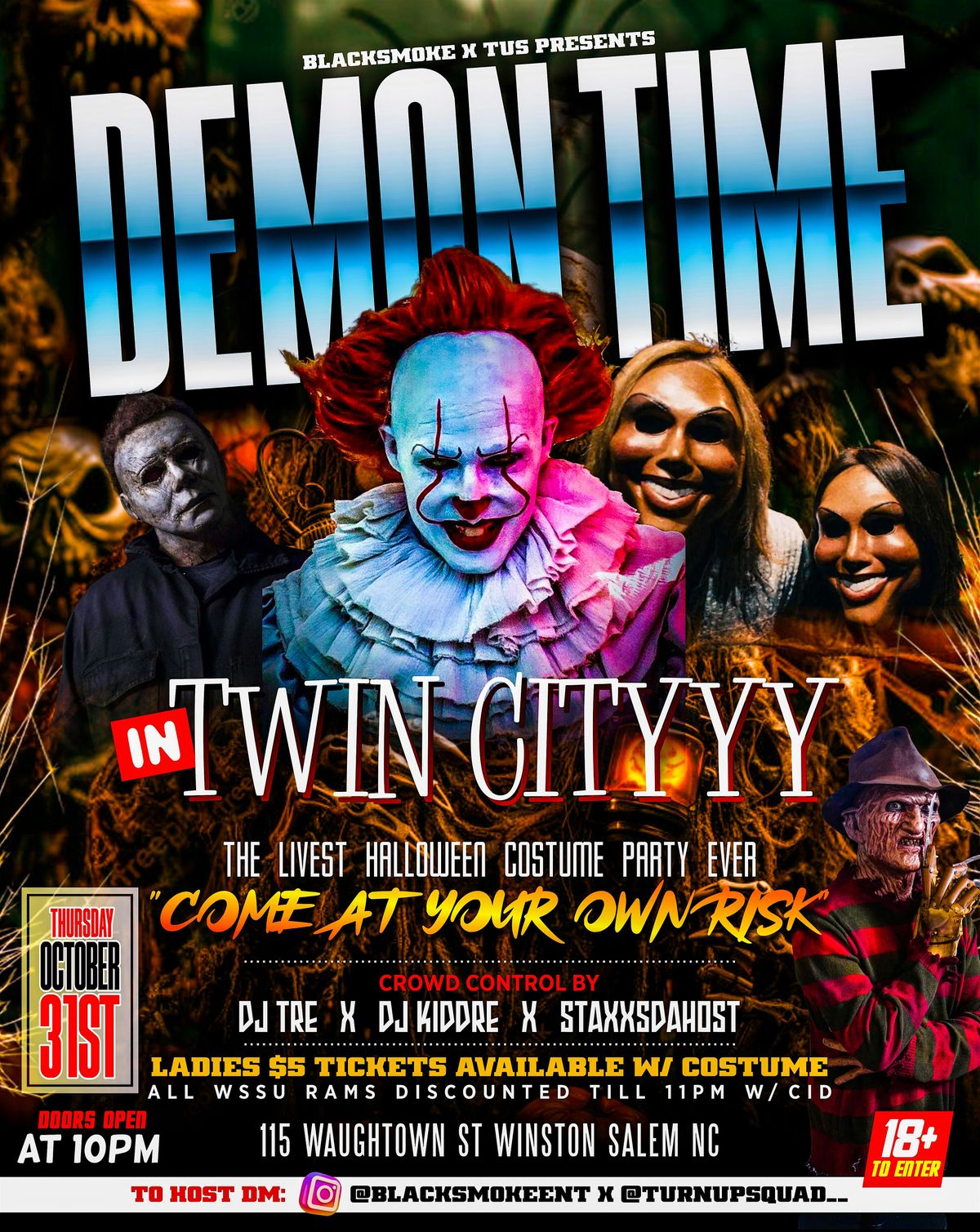 THE RAMILY XPERIENCE PRESENTS | DEMON TIME IN TWIN CITY HALLOWEEN PARTY