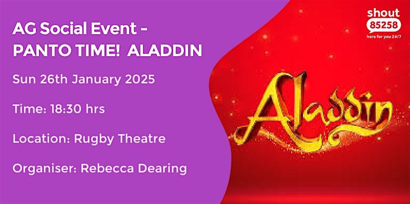 AG SOCIAL  - PANTO TIME - ALADDIN \/ RUGBY