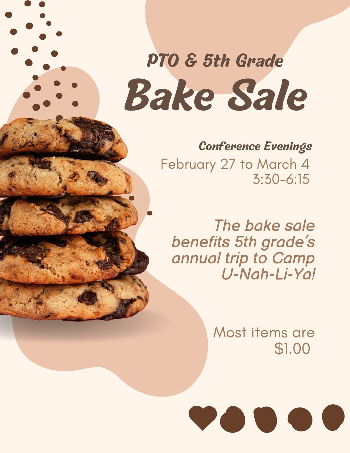 Red Smith 5th Graders Bake Sale