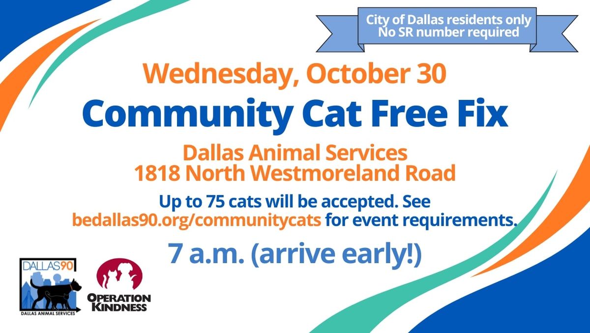 Free Community Cat Fix at OPK Lifesaving Partnerships Hub