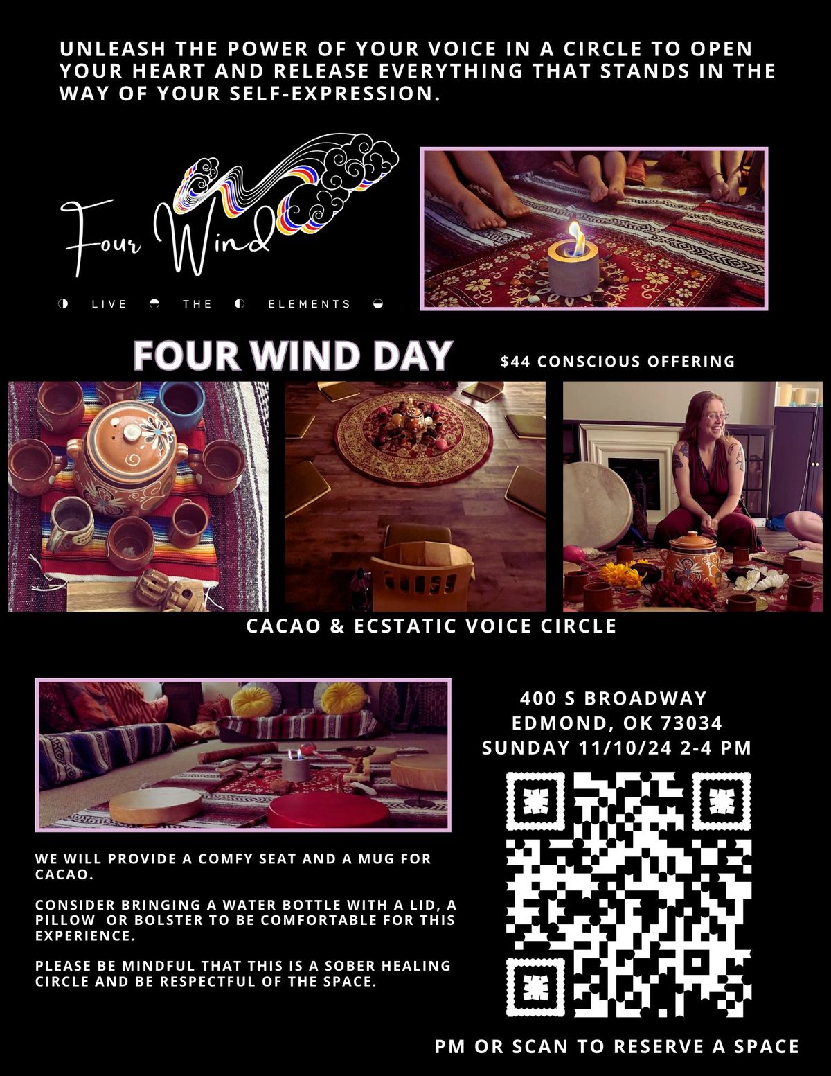 4 WIND DAY | Cacao & Ecstatic Voice | 11\/10\/24