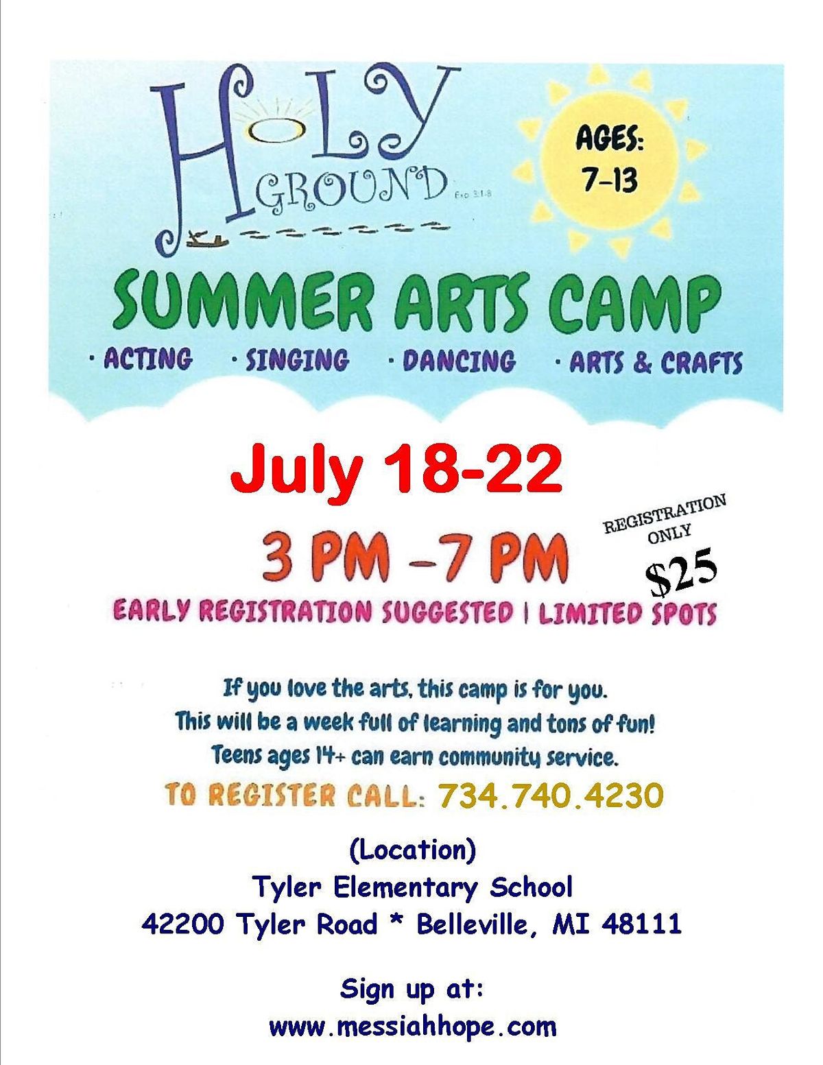 Summer Arts Camp, 42200 Tyler Rd, Belleville, 20 July 2022