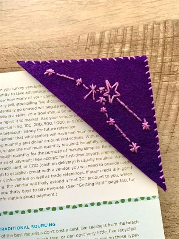 Embroidered Constellation Bookmark