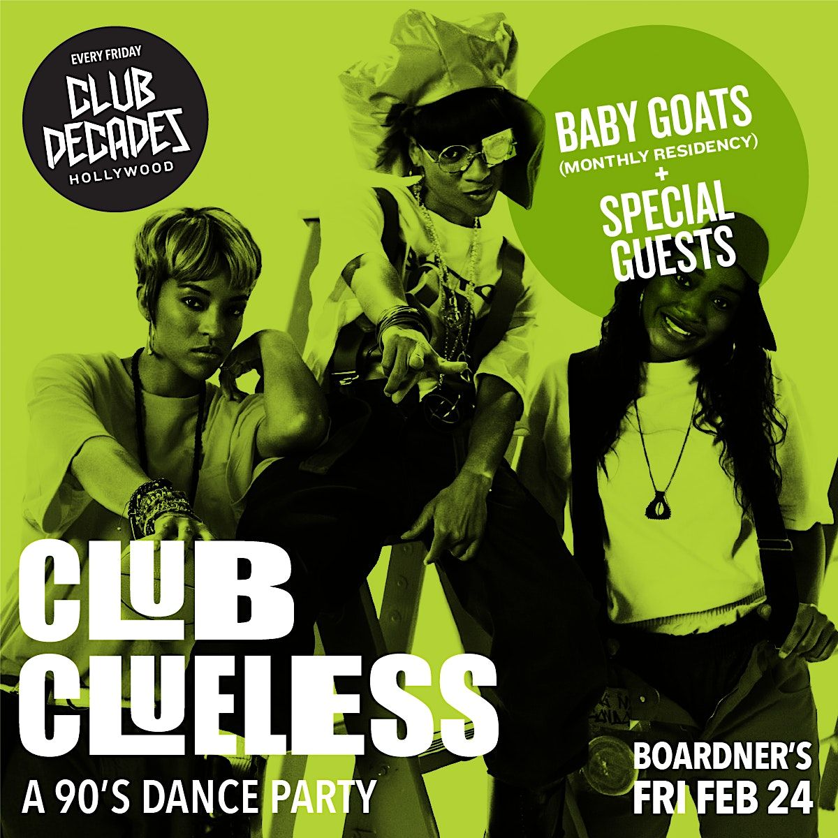 Club Decades - Club Clueless - A 90's Dance Party 2\/24 @ Boardner's