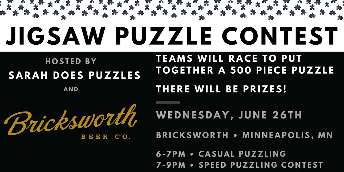 Jigsaw Puzzle Contest at Bricksworth Beer Co. with Sarah Does Puzzles