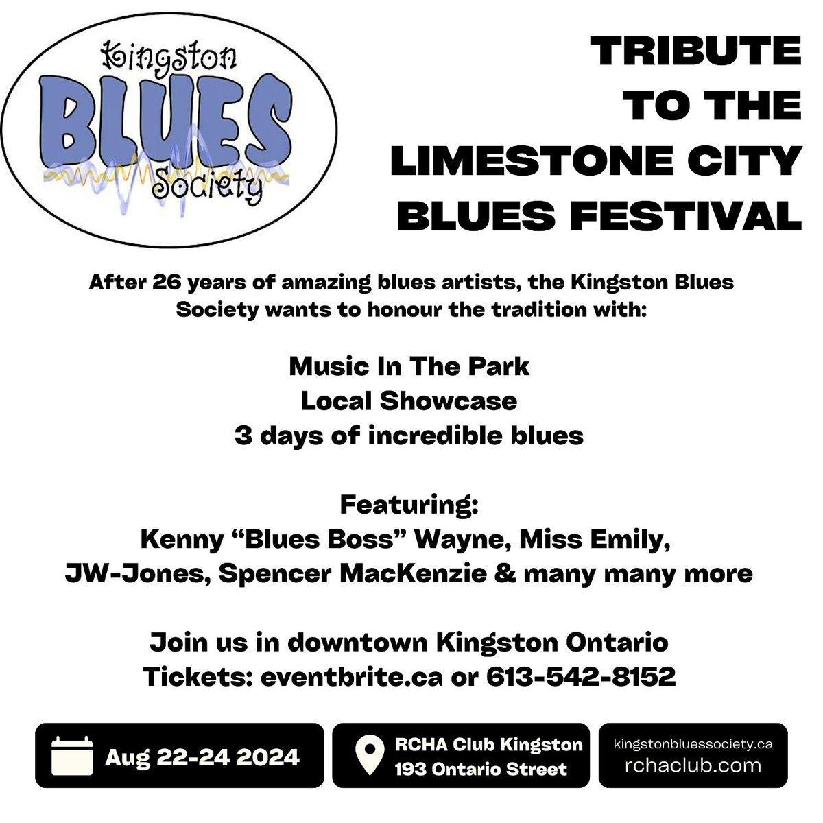 Tribute to Limestone Blues Festival Saturday Show