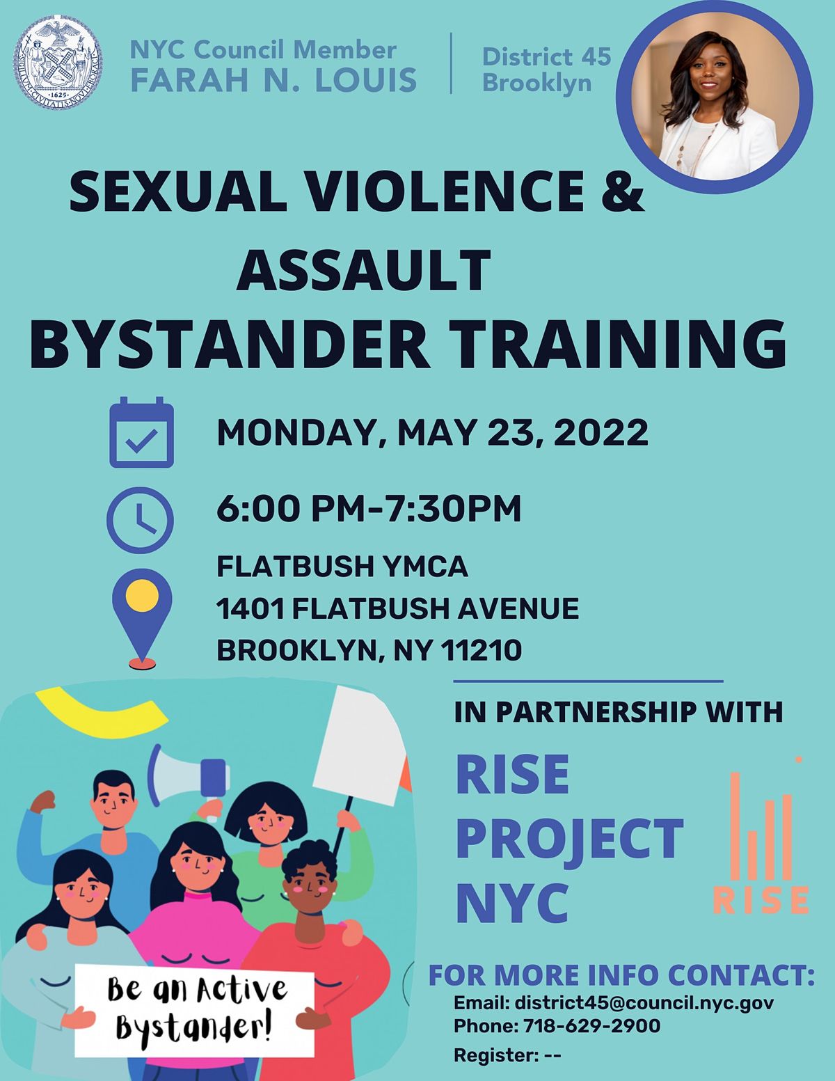 Council Member Farah N. Louis Sexual Violence & Assault Bystander Training