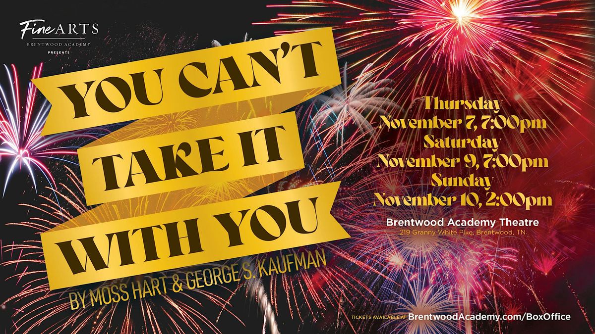 You Can't Take It With You - Reserved Seating Thursday