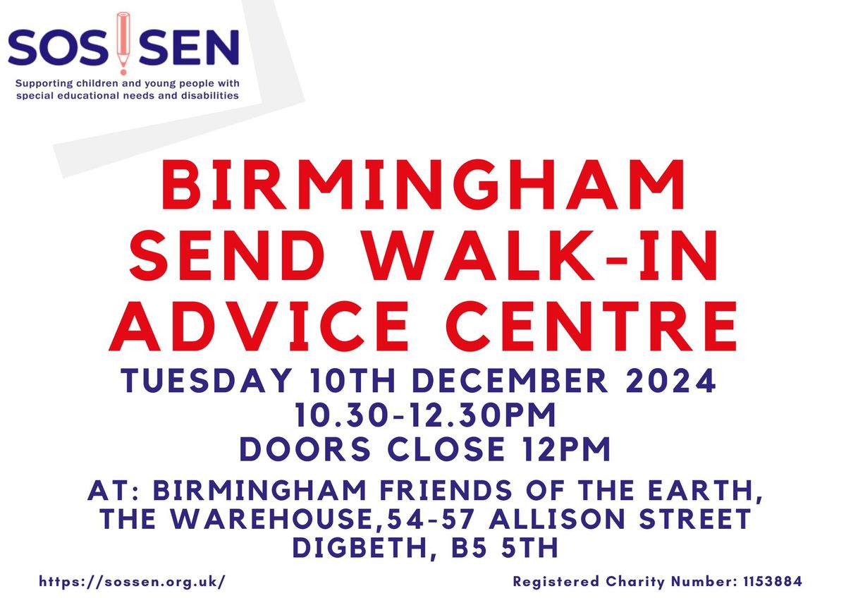 Birmingham SEND Walk-in Advice Centre